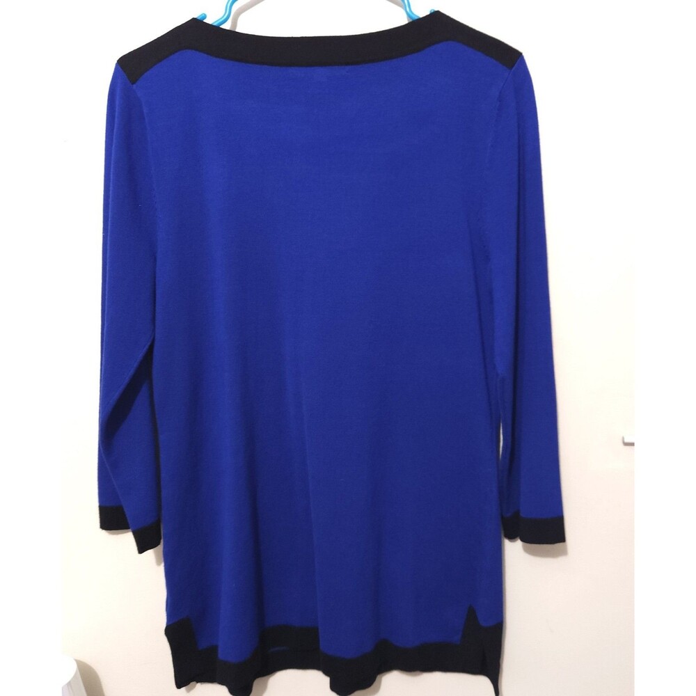 Cable and Gauge Top Sweater Size Large Royal Blue Color - Picture 5 of 13
